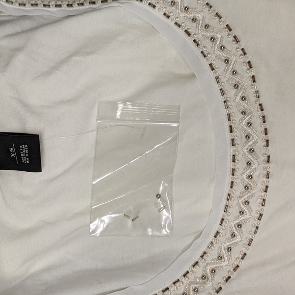 BEAUTIFUL WHBM BEEDED OFF WHITE TANK CAMI AND MIS SLEEVE SWEATER - Picture 4 of 4